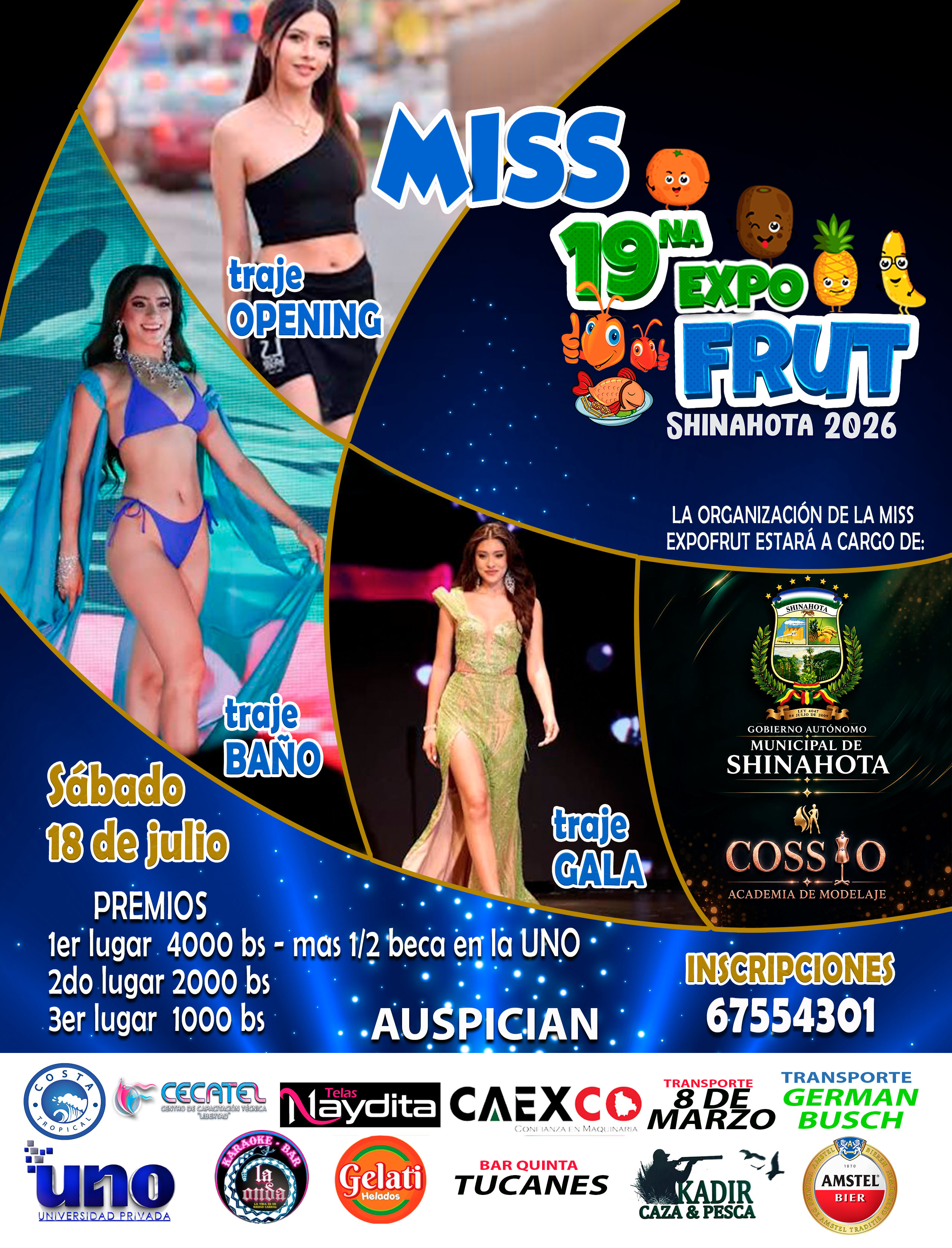 💃🏻 ELECCIÓN DE LA MISS EXPOFRUT 2026   👑     💐       👸  👗Pueden pasar a inscribirse en la ACADEMIA DE MODELAJE COSSIO